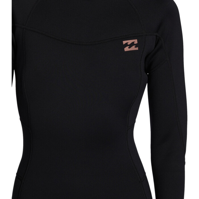 2024 Billabong Womens Foil 3/2mm Back Zip GBS Wetsuit ABJW100184 - Black